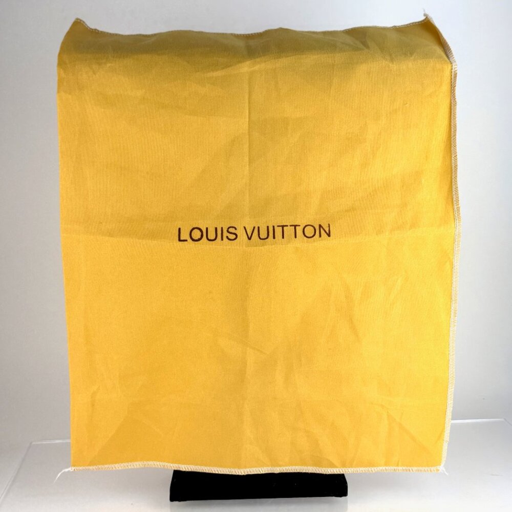 Louis Vuitton 2000s Yellow Cotton Logo Dust Bag 9.5 x 15 Inches